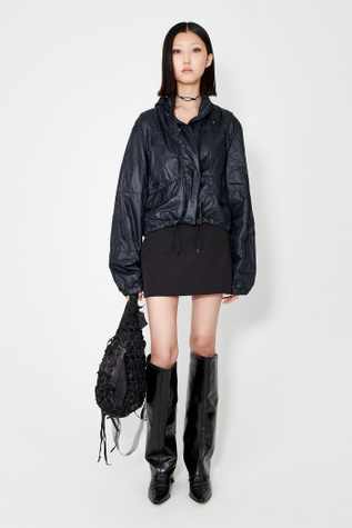 Cropped Exhale Puffa Black Tech Chintz Ripstop