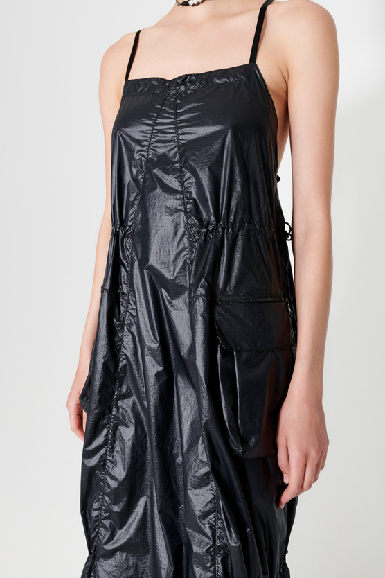 Our Legacy - Parachute Dress Black Tech Chintz Ripstop