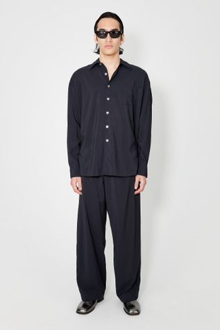 Borrowed Shirt Black Liquid Viscose