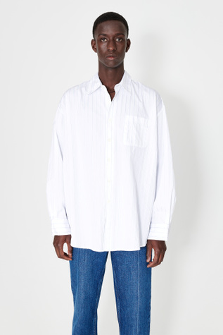 Borrowed Shirt Blue Sapphire Pinstripe