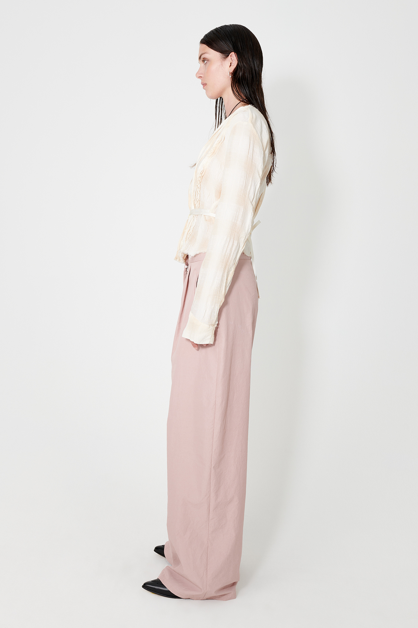 Our Legacy - Pleated Blouse Naturelle Spectral Check