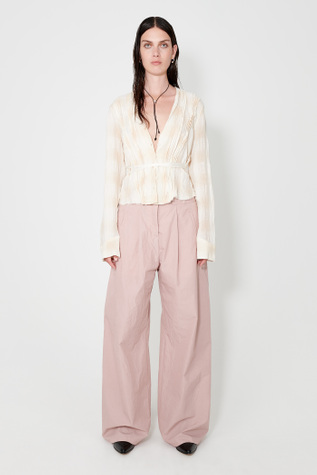 Pleated Blouse Naturelle Spectral Check