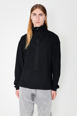 Knitted Anorak Bio Black Resurrect Poly