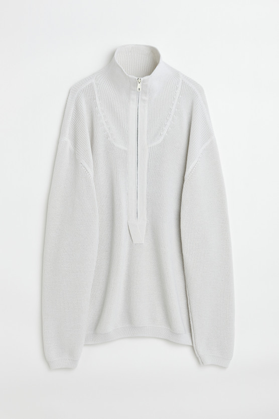 【YOURNUS】Inori Net Collar Knit Our Legacy - Knitted Anorak Synthesize Bone Resurrect Poly