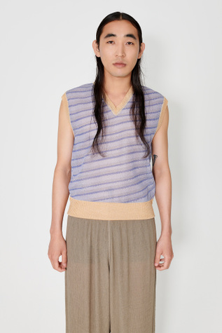 Knitted Vest Cartoon Static Stripe