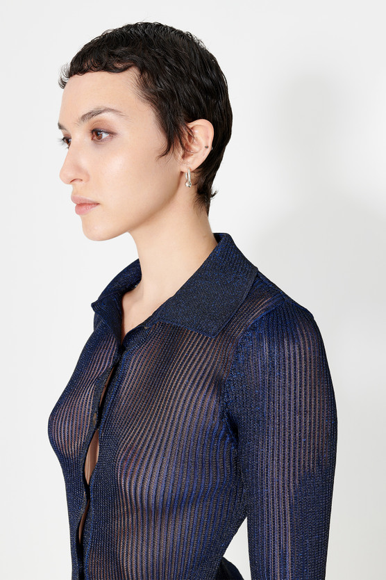 トップス our legacy mazzy polo 40 Our Legacy - Mazzy Polo Beige Melange Fuzzy Alpaca