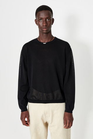 Popover Roundneck Shadow Black Crispy Cotton