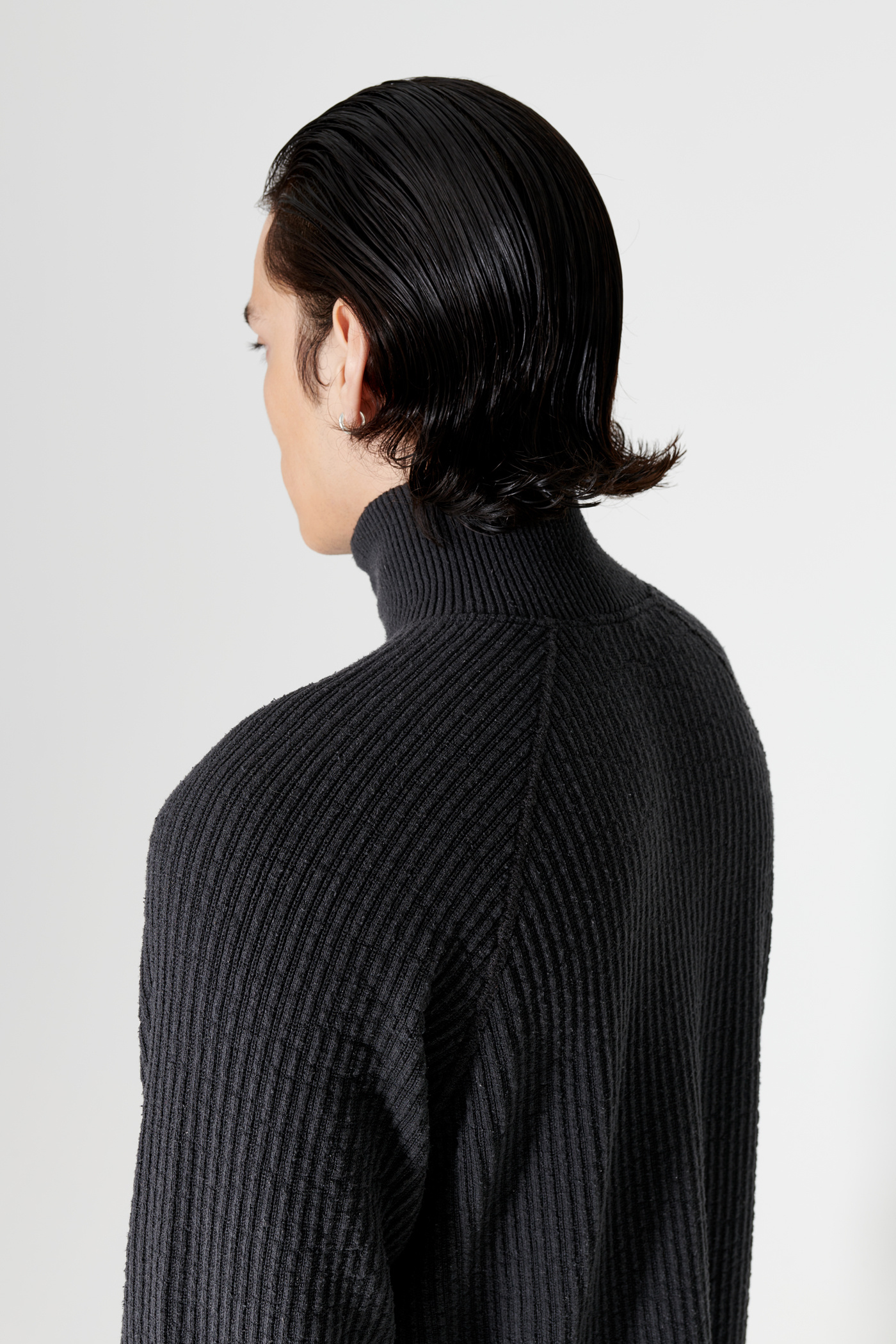 Our Legacy - Half Zip Turtleneck Anthracite Habitable Silk
