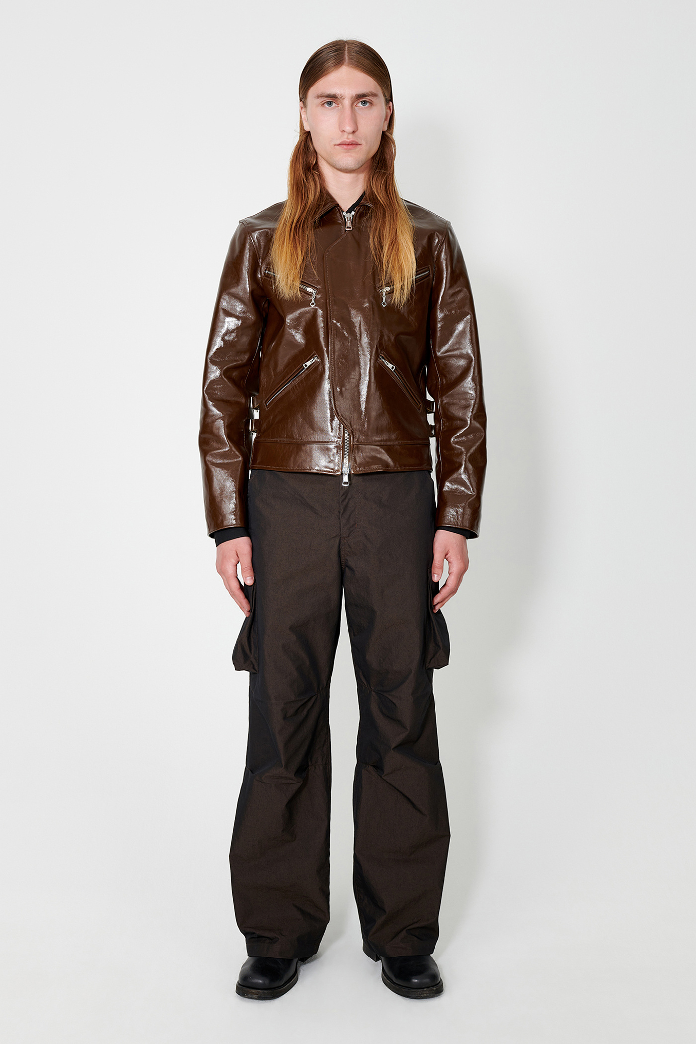 ourlegacy風 leather jacket Our Legacy - Blouson Jacket Black Leather