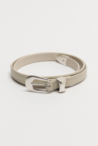 2 Cm Belt Off White Leather