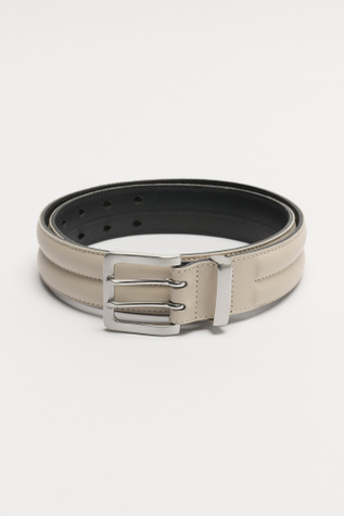 4 Cm Padded Belt Off White Leather