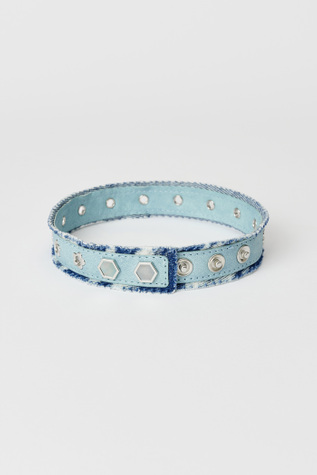 アクセサリー OUR LEGACY FLOWER CHOKER Our Legacy Leather Flower Choker - Black | Garmentory