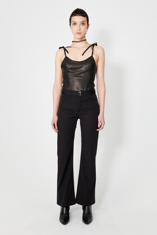 Boot Cut Black Muted Scuba