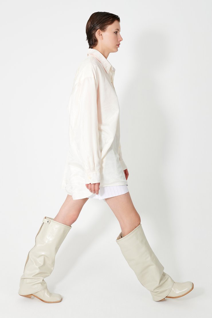 OUR LEGACYアワーレガシー 2023SS A2238HAB HIGH GAITER牛革レザー レッグウォーマー【-】【MZCA76968】 Our Legacy - High Gaiter Dusty White Leather