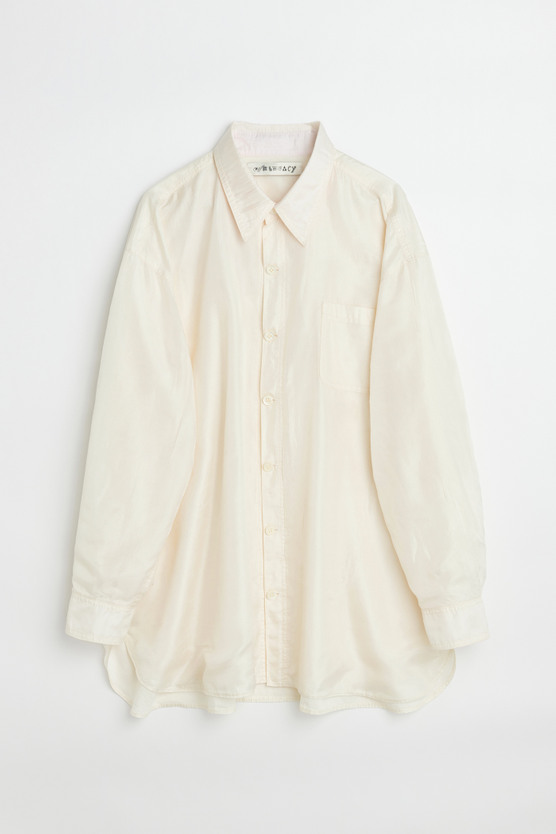 トップス our legacyCLOTH CHECK DARLING SHIRT 46 Our Legacy - Darling Shirt Black Cotton Silk