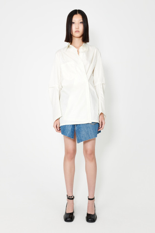 Machine Shirt Pearl Beige Cotton Chinz
