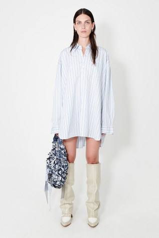 Popover Shirt Sonic Blue Stripe