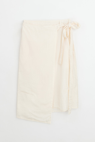Work Sarong Skirt Champagne Cotton Silk