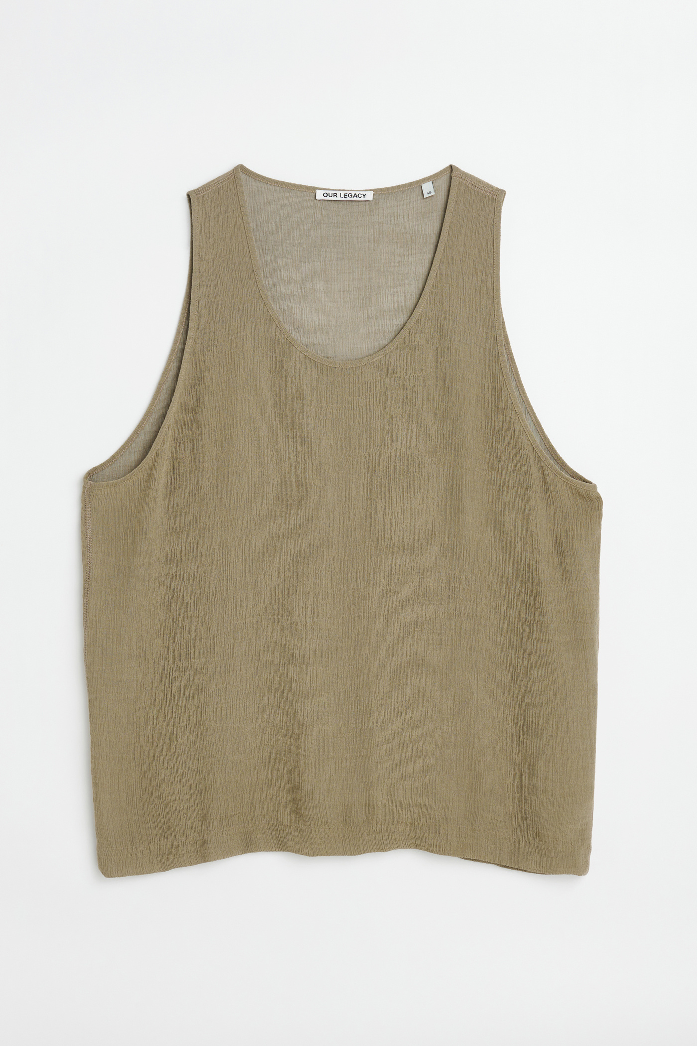 Our Legacy - Singlet Almond Muck Ruffle Viscose