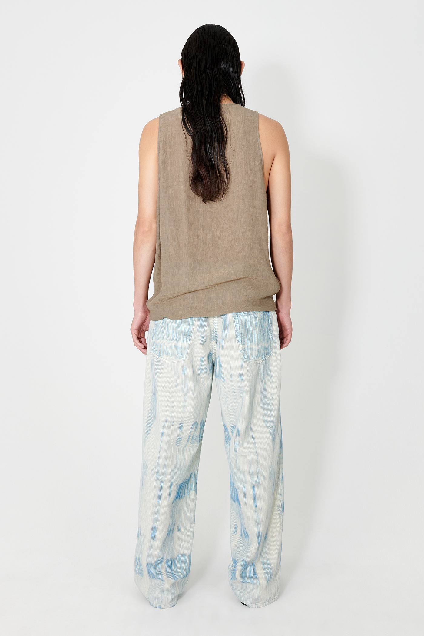 Our Legacy - Singlet Almond Muck Ruffle Viscose