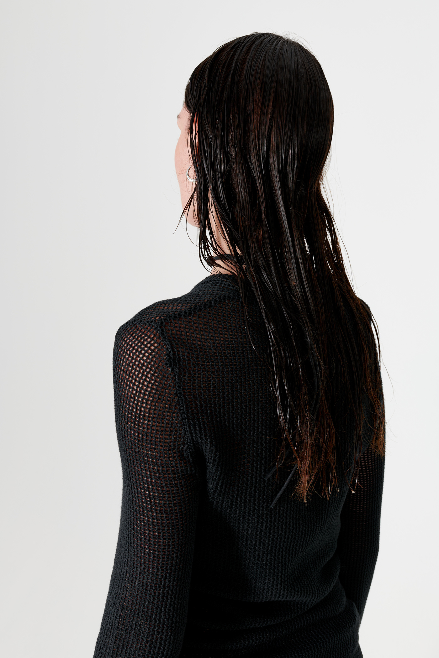 Our Legacy - Super Slim Longsleeve Black Rustic Mesh