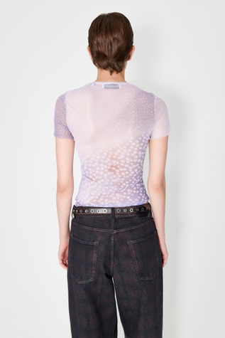Our Legacy パープル スーパースリムフィット Tシャツ Our Legacy - Super Slim T-Shirt Light Flowers Print
