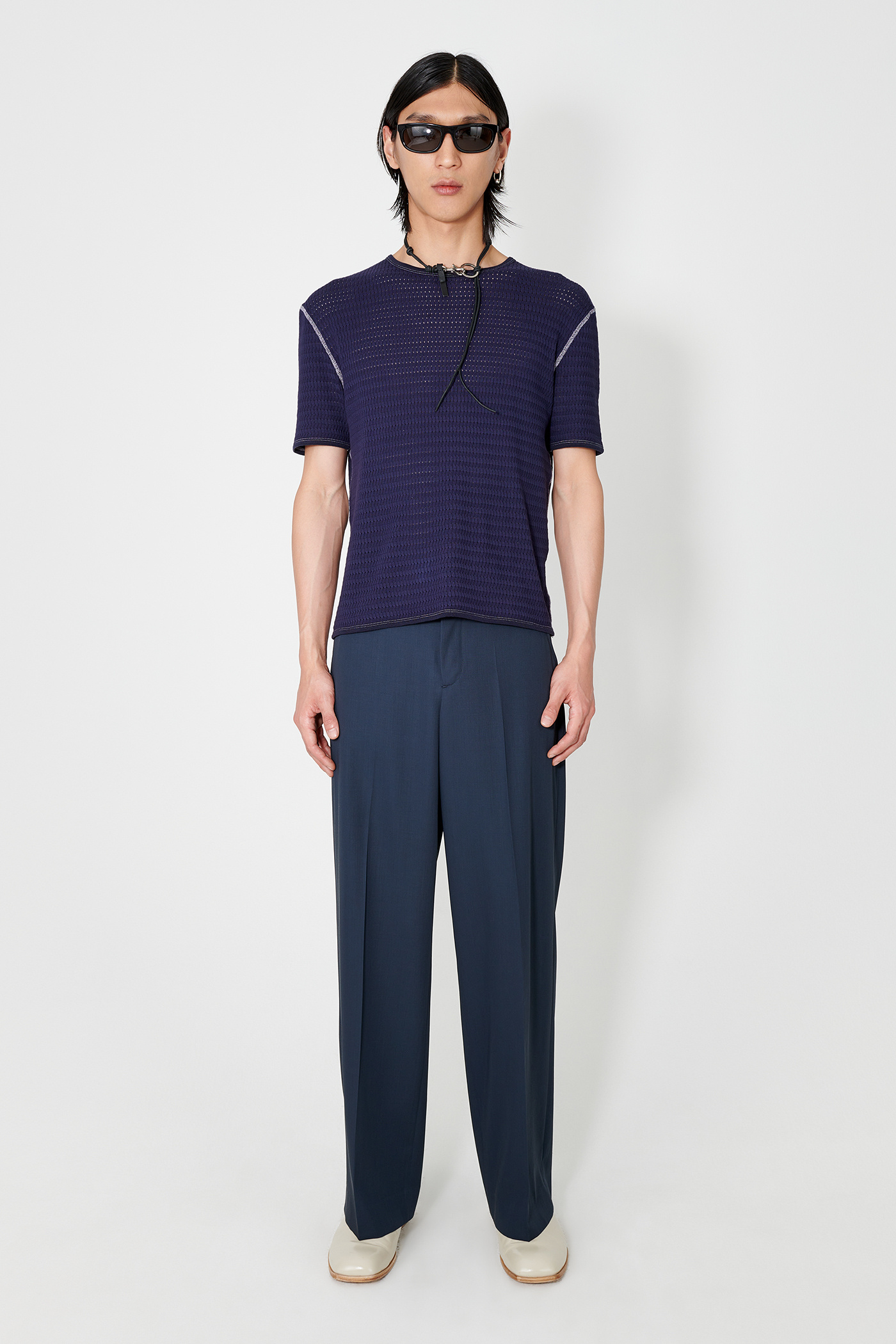 Our Legacy - Tanker T-Shirt Navy Sport Crochet