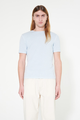 ★人気★【OUR LEGACY】★TANKER T-SHIRT Navy Sport Croche.t★ Our Legacy Tanker T-Shirt Navy Sport Crochet | Cultizm