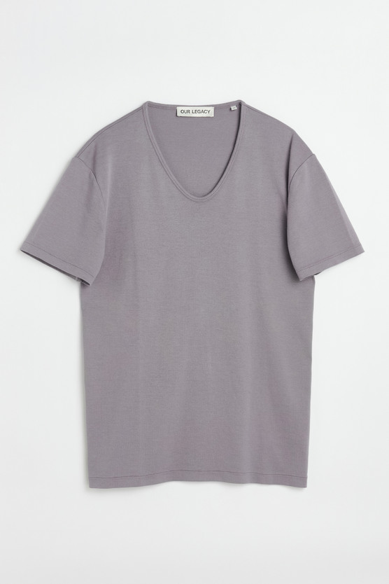 Our Legacy - U-Neck T-Shirt Antique Lavender Crisp Cotton