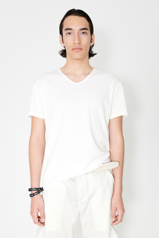 U-Neck T-Shirt White Crisp Cotton