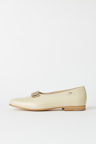 Ceremonial Slip On Dusty White Leather