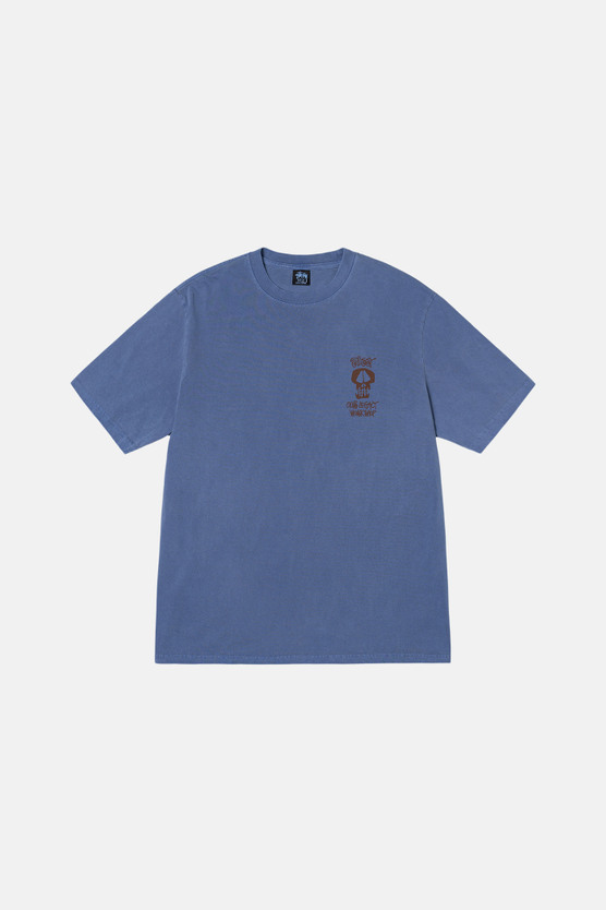 【Stussy x Our Legacy】 Surf Skull Pigment Dyed Clay Our Legacy - OL Surf Skull Pig. Dyed Tee in Indigo