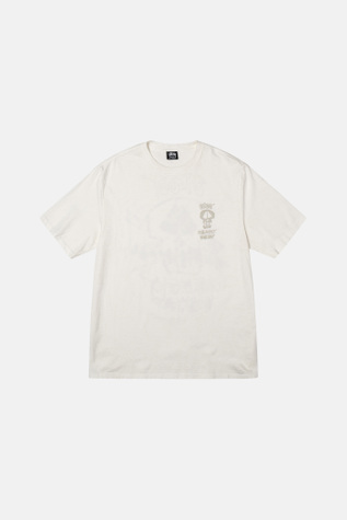 Ol Surf Skull Pig. Dyed Tee Natural
