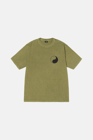 Ol Yin Yang Pig. Dyed Tee Olive