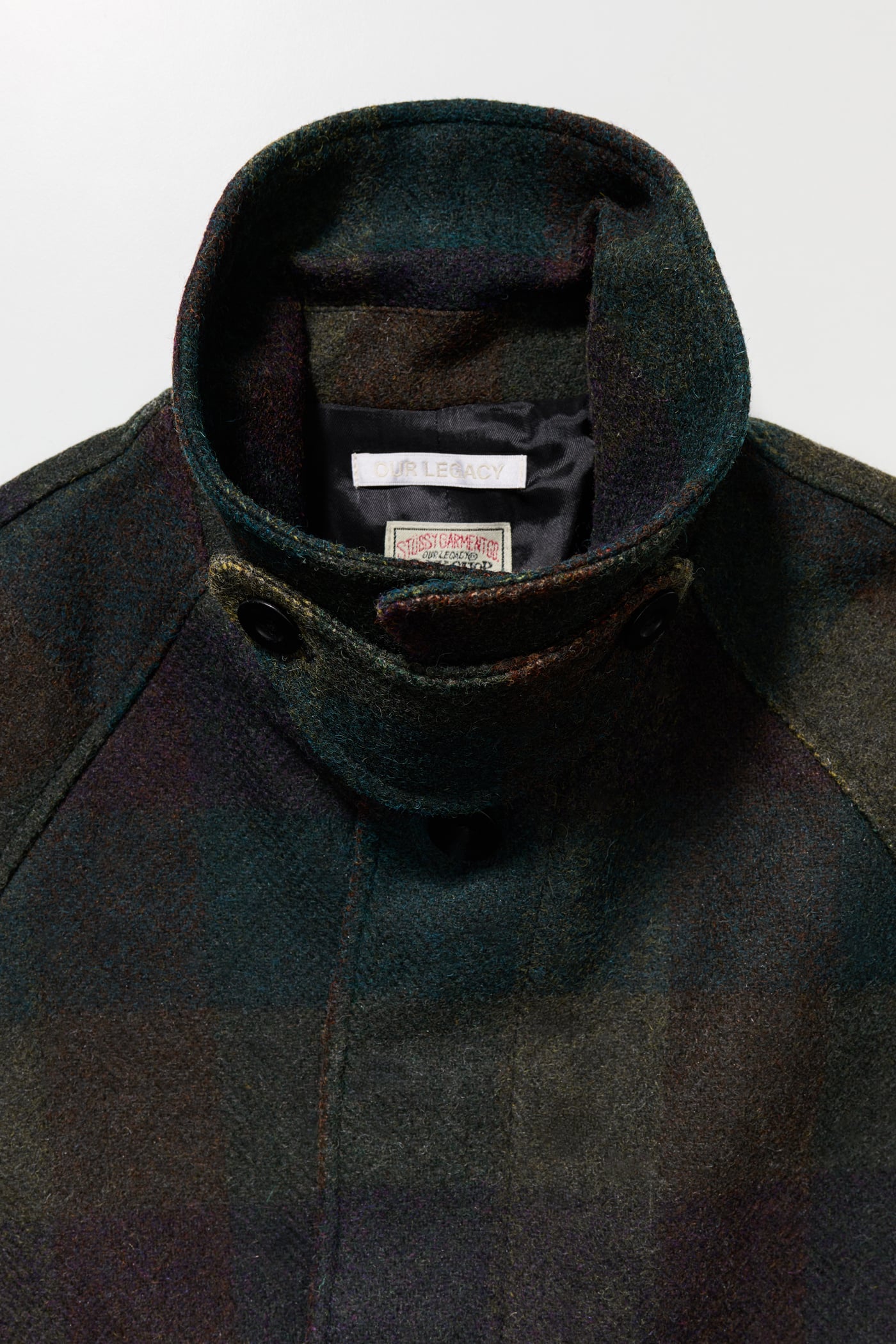 Our Legacy - Raglan Car Coat Coated Herringbone Check