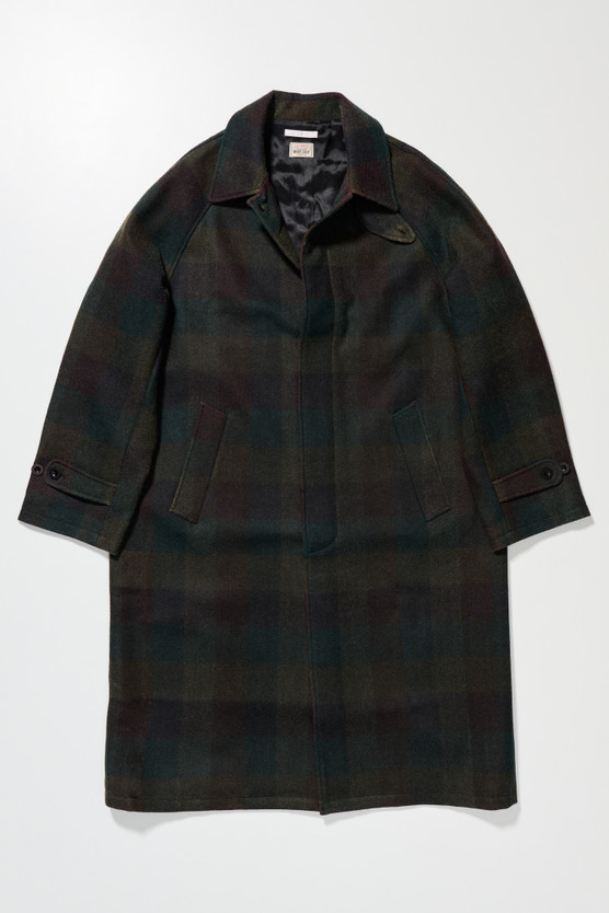 Our Legacy - Raglan Car Coat Coated Herringbone Check