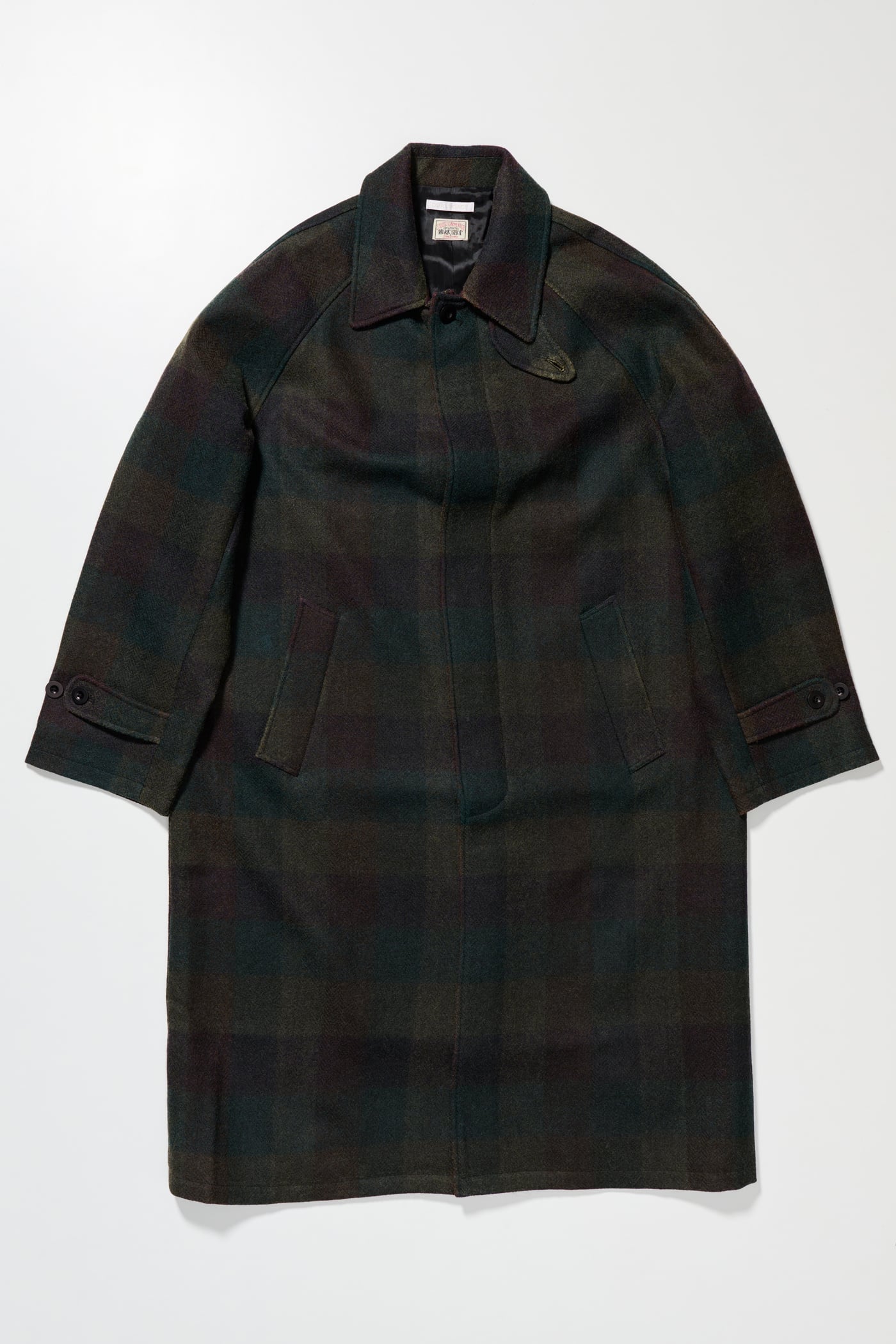 Our Legacy - Raglan Car Coat Coated Herringbone Check