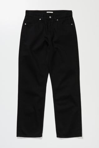 Formal Cut Washed Black Denim