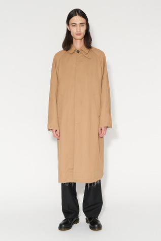 Raglan Car Coat Camel Wool Twill