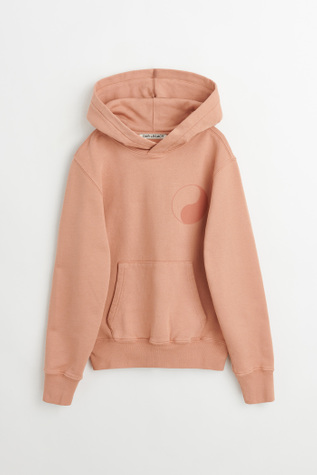 Kids Hoodie Café Creme Yin Yang Print