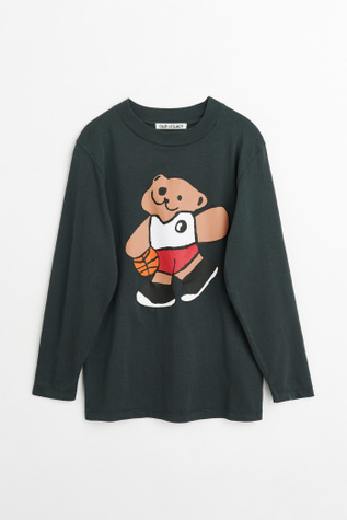 Kids Box Longsleeve Black Teddy Print