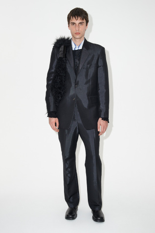 Vienna Blazer Black Mnemonic Wool