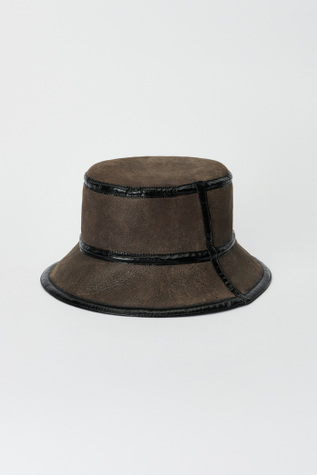 Bucket Hat Brown Shearling
