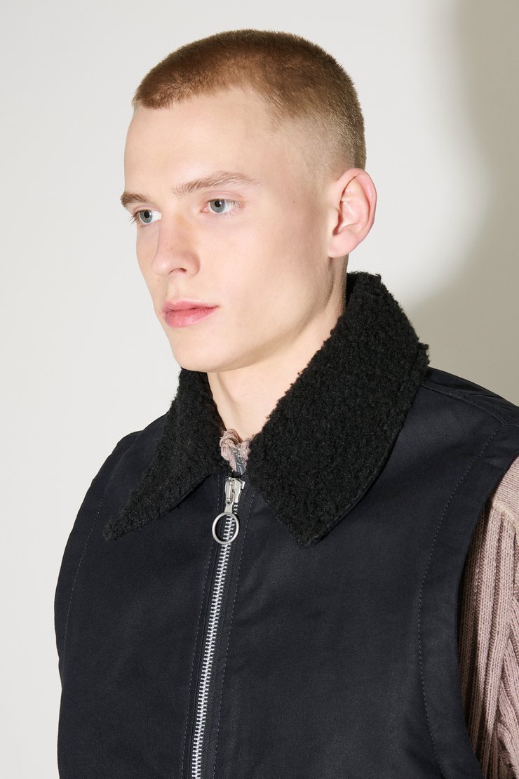 Our Legacy - Grizzly Vest Black Highland Cotton