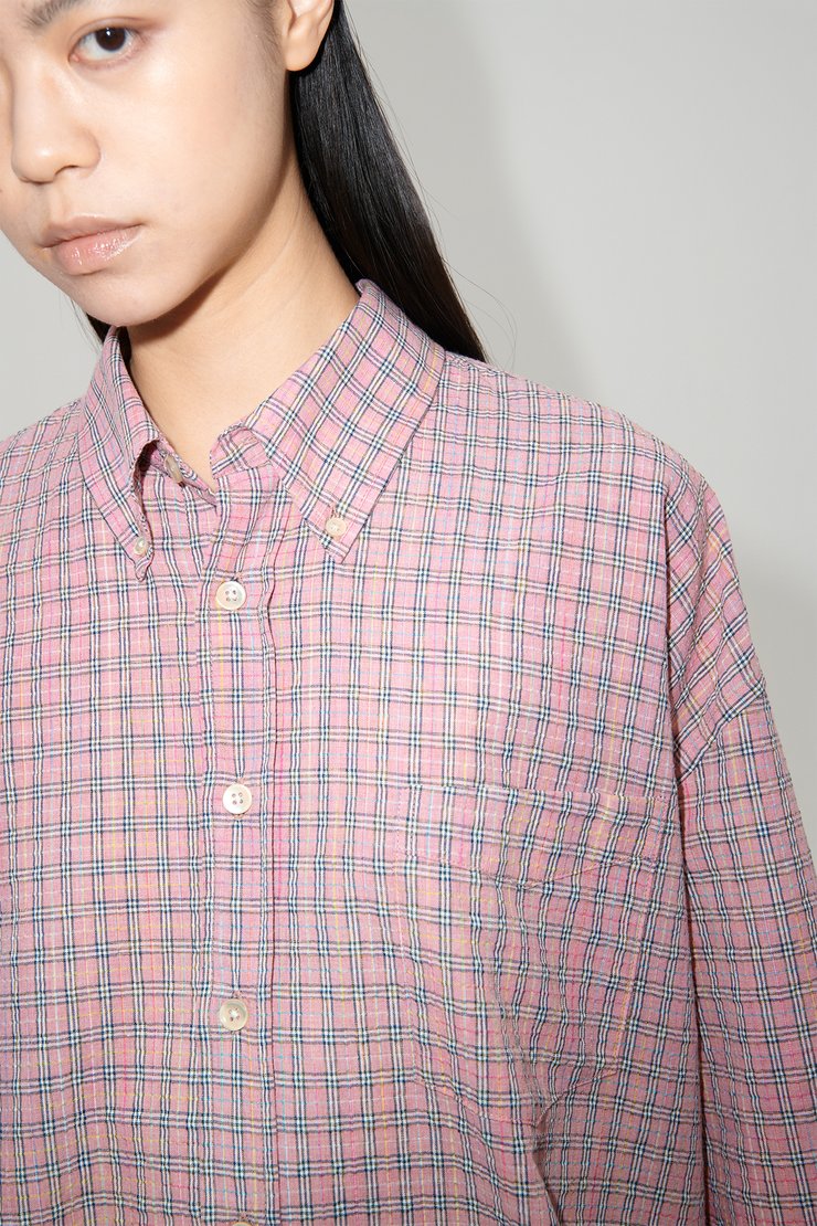 OUR LEGACY CHECK SHIRT ピンク チェックシャツ OUR LEGACY CHECK SHIRT ピンク チェックシャツ 46（Our Legacy