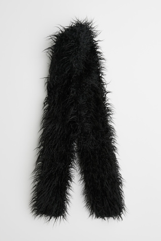 Floss Scarf Black Fake Fur