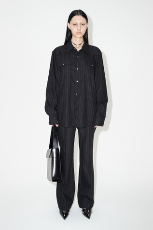 Frontier Shirt Black Chalk Stripe