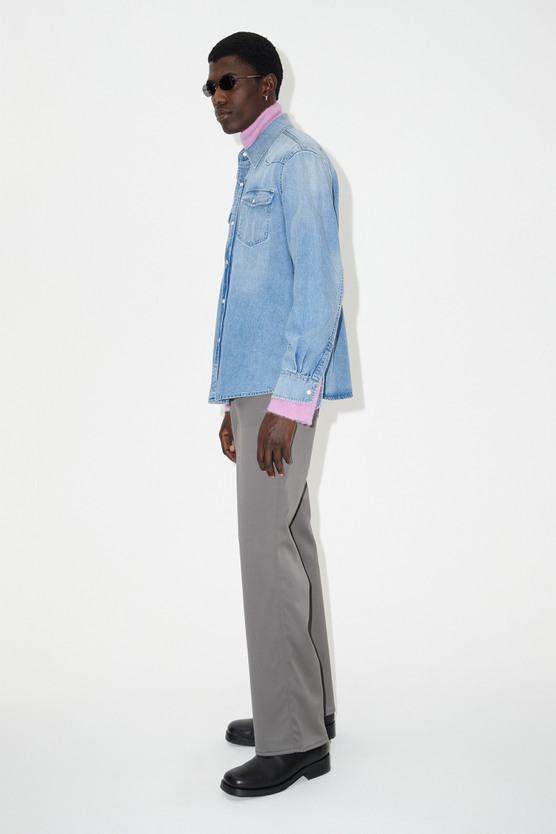 OUR LEGACY FRONTIER SHIRT グレー デニムシャツ 44 Frontier denim shirt in grey - Our Legacy | Mytheresa