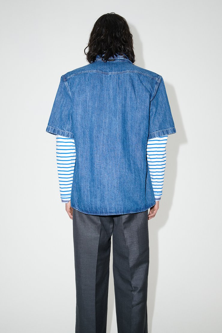 Our Legacy - Frontier Shortsleeve Shirt Western Blue Denim