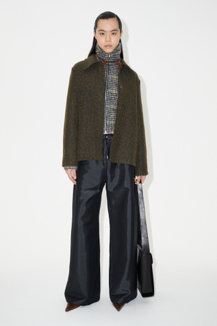 Sanctuary Shirt Black/Moss Fuzz Wool